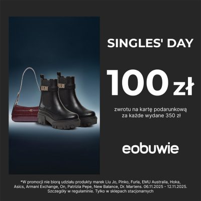 Promocja SINGLES’ DAY w eobuwie! SINGLES’ DAY w eobuwie!