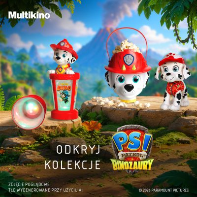 Zestawy i gadżety z filmu „Psi Patrol i dinozaury” czekają w Multikinie