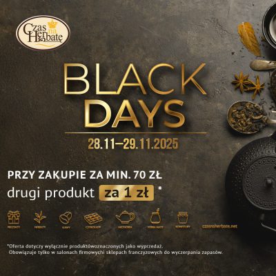 W salonie Czas na Herbatę trwa akcja BLACK DAYS!