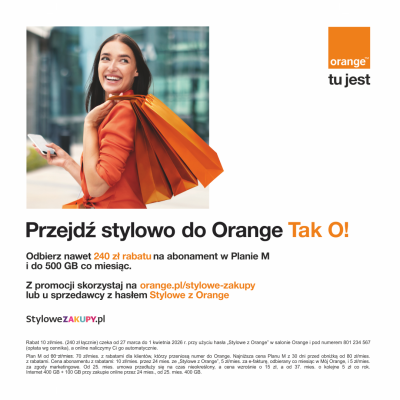Przejdź stylowo do Orange Tak O!