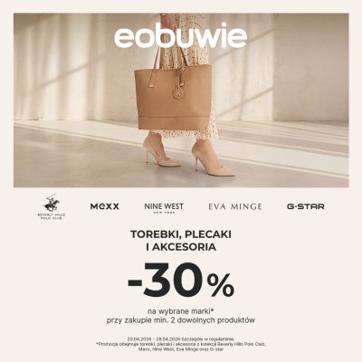 🔥 eobuwie: -30% na torebki, plecaki i akcesoria!