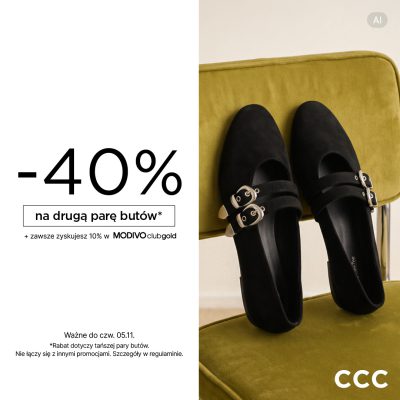 W CCC -40% na drugą parę butów!