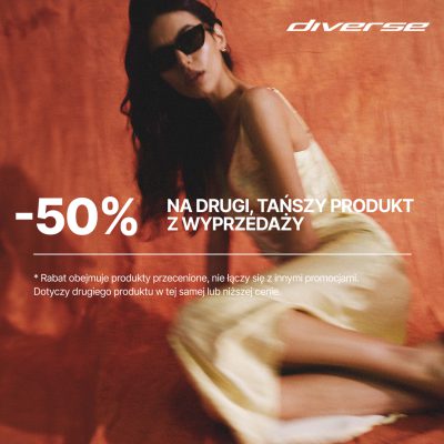 -50% na 2’gą sztukę z wyprzedaży