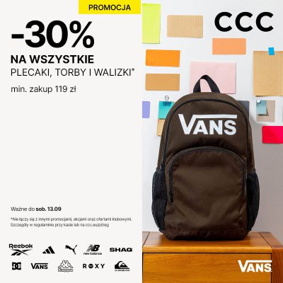 Promocja Pakowanie do szkoły, biura, na weekend? Nowa okazja w CCC! Pakowanie do szkoły, biura, na weekend? Nowa okazja w CCC!