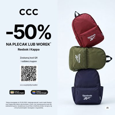 W CCC aż 50% na plecak lub worek!