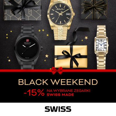 Black Weekend w SWISS: -15% na wybrane zegarki Swiss Made