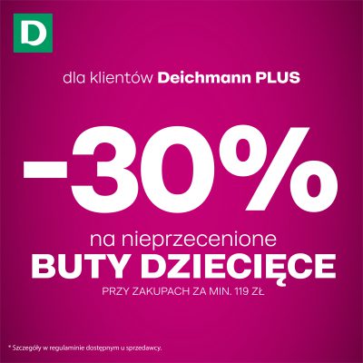 -30% na nieprzecenione buty dziecięce
