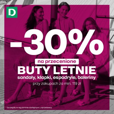 -30% na przecenione buty letnie