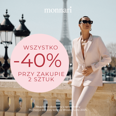 Promocja Wszystko -40% w Monnari! Wszystko -40% w Monnari!