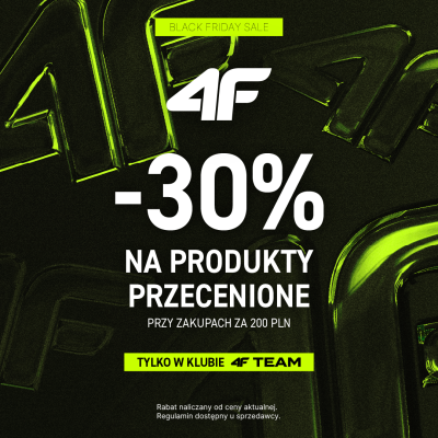 Promocja 30% NA PRODUKTY PRZECENIONE PRZY ZAKUPACH ZA 200 PLN 30% NA PRODUKTY PRZECENIONE PRZY ZAKUPACH ZA 200 PLN