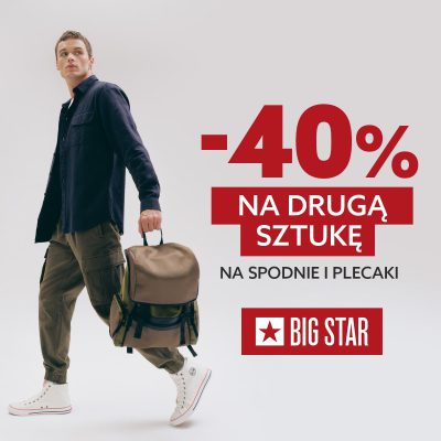 -40% NA DRUGĄ SZTUKĘ NA SPODNIE I PLECAKI!