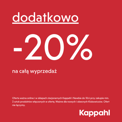 Dodatkowo -20% na całą wyprzedaż