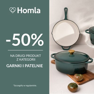 -50% na drugi produkt z kategorii GARNKI i PATELNIE