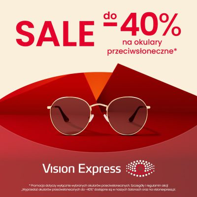 Letnia wyprzedaż okularów przeciwsłonecznych w salonach Vision Express!