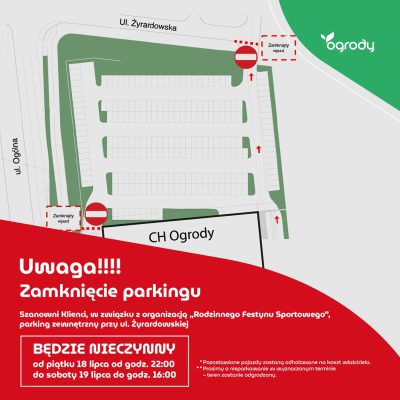 Tymczasowe zamknięcie parkingu