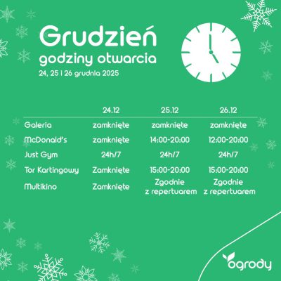 CH Ogrody w okresie świąteczno-noworocznym