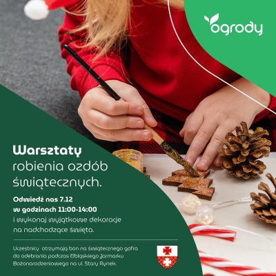 Warsztaty robienia ozdób świątecznych