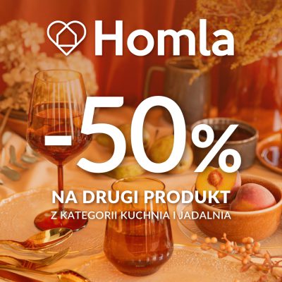 Homla – -50% na drugi produkt z kategorii kuchnia i jadalnia