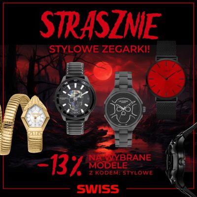 Promocja -13% na Strasznie Stylowe zegarki w SWISS -13% na Strasznie Stylowe zegarki w SWISS