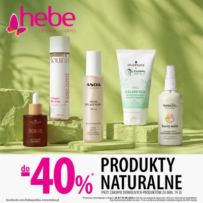 Produkty naturalne do -40% przy zakupach za min. 79 zł