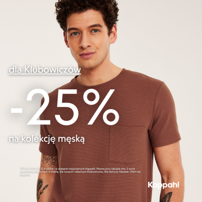 Dla Klubowiczów -25% na kolekcję męską