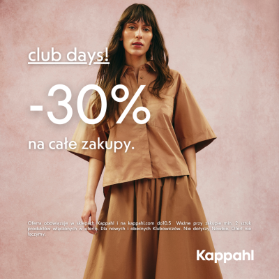 Club days -30% na całe zakupy