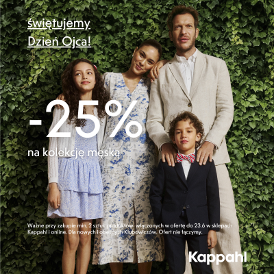 Świętujemy Dzień Ojca! -25% na kolekcję męską