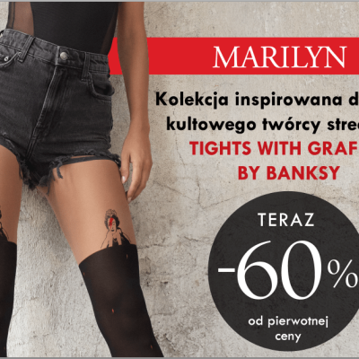 -60% na kolekcję Tights with grafitti by Banksy