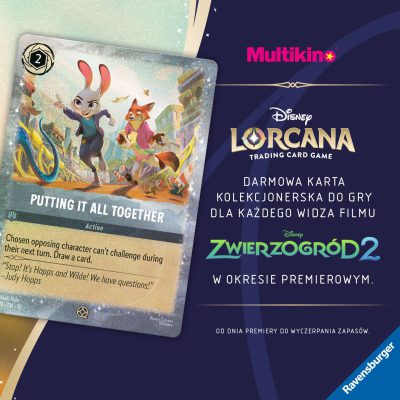 Zobacz w Multikinie „Zwierzogród 2” i odbierz kartę Lorcana!